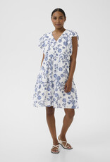 Kaffe Luisa 100% Cotton Eyelet Dress in Chalk/Midnight Floral