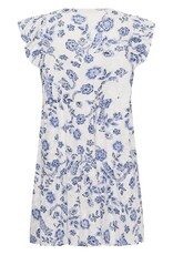 Kaffe Luisa 100% Cotton Eyelet Dress in Chalk/Midnight Floral