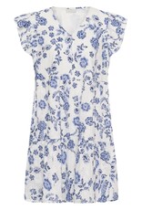 Kaffe Luisa 100% Cotton Eyelet Dress in Chalk/Midnight Floral