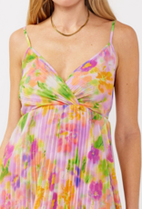 LoveStitch Mystic Bloom Pleated Maxi Dress