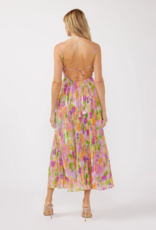 LoveStitch Mystic Bloom Pleated Maxi Dress