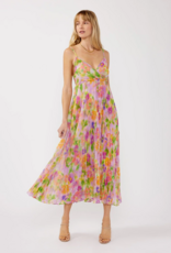 LoveStitch Mystic Bloom Pleated Maxi Dress