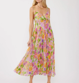 LoveStitch Mystic Bloom Pleated Midi Dress