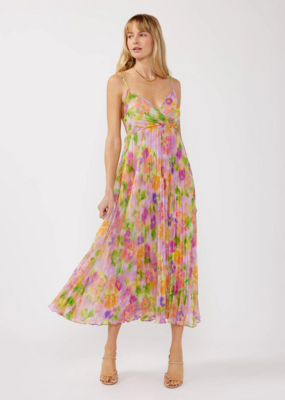 LoveStitch Mystic Bloom Pleated Midi Dress
