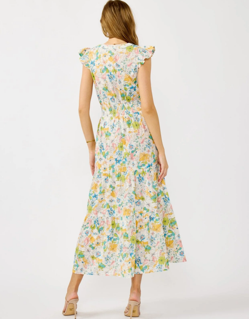 LoveStitch Morning Meadow 100% Cotton Maxi Dress in Mixed Floral