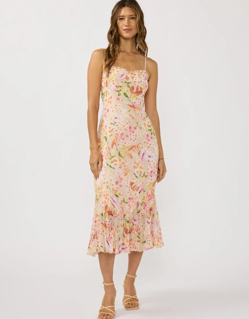 LoveStitch Songbird Pleated Skirt Midi Dress
