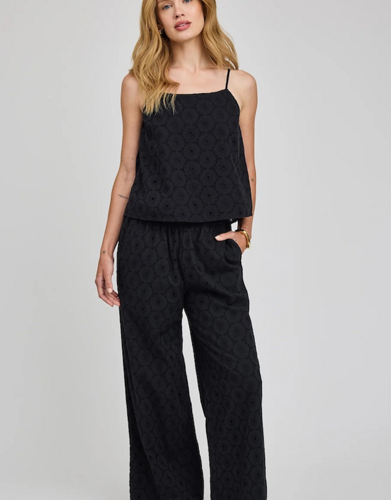 Gentle Fawn Elsie 100% Cotton Eyelet Tank in Black
