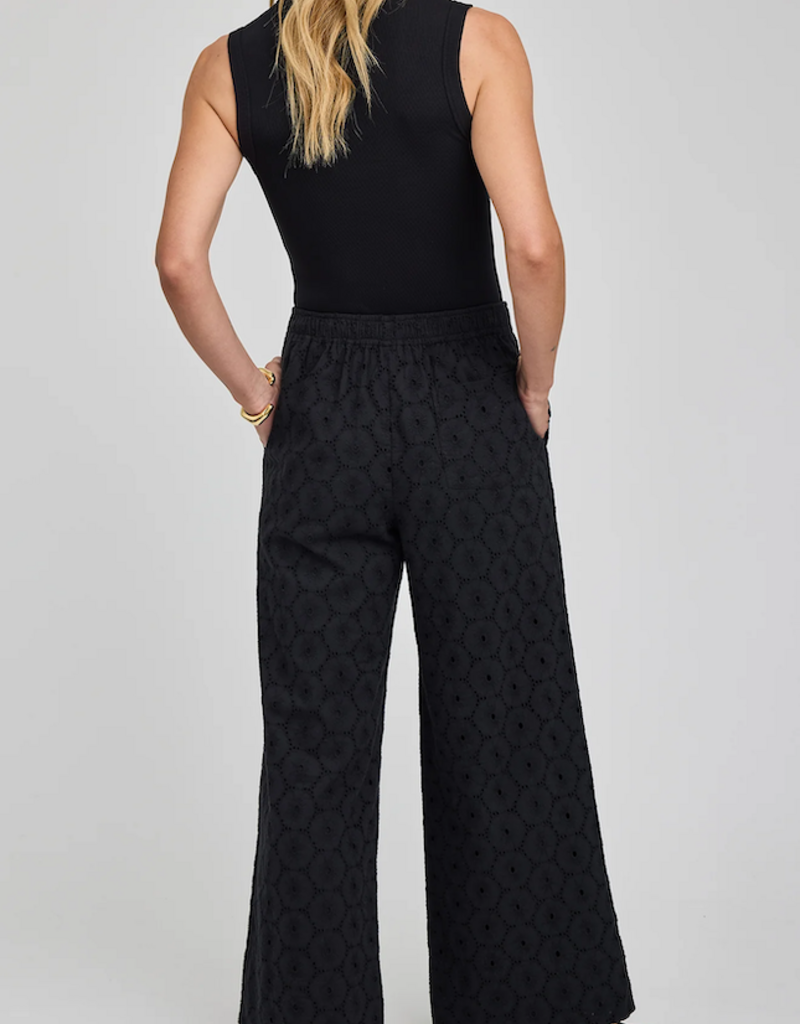 Gentle Fawn Martina 100% Cotton Eyelet Pant in Black