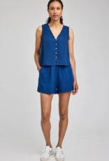 Gentle Fawn Valeria 100% Cotton Gauze Short in Marine Blue