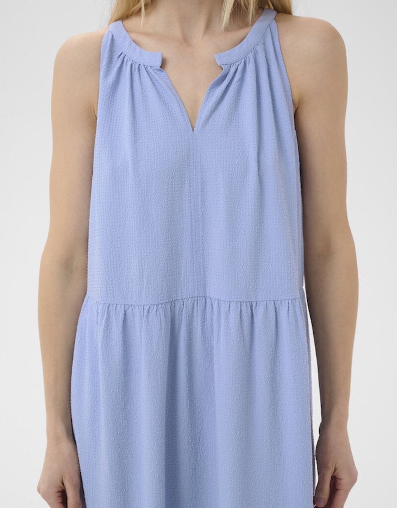 Part Two Theona High Neck Tiered Maxi Dress in Brunerra Blue