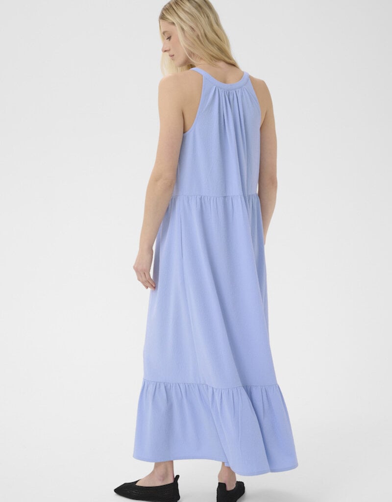 Part Two Theona High Neck Tiered Maxi Dress in Brunerra Blue