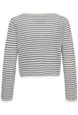 Part Two Rosefina 100% Organic Cotton Tie Cardigan in After Midnight Stripe