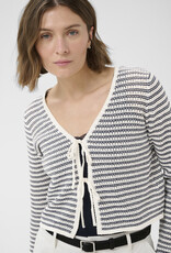 Part Two Rosefina 100% Organic Cotton Tie Cardigan in After Midnight Stripe
