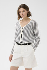 Part Two Rosefina 100% Organic Cotton Tie Cardigan in After Midnight Stripe