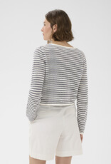 Part Two Rosefina 100% Organic Cotton Tie Cardigan in After Midnight Stripe