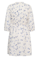 Part Two Brynja 100% Organic Cotton 3/4 Sleeve Dress in Blue Bouquet Print