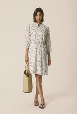 Part Two Brynja 100% Organic Cotton 3/4 Sleeve Dress in Blue Bouquet Print