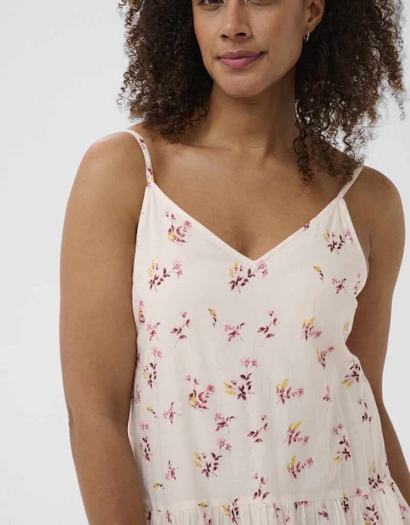 Part Two Brunda 100% Organic Cotton Dress in Peach Blossom Bouquet Print