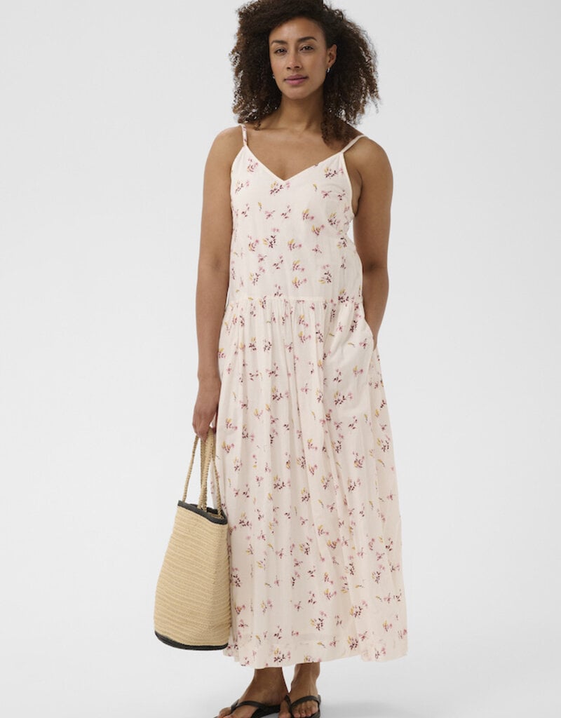 Part Two Brunda 100% Organic Cotton Dress in Peach Blossom Bouquet Print