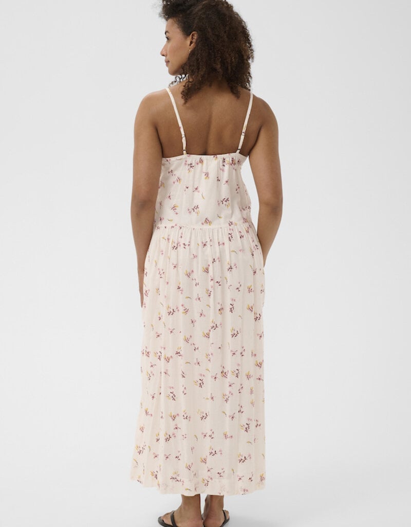 Part Two Brunda 100% Organic Cotton Dress in Peach Blossom Bouquet Print