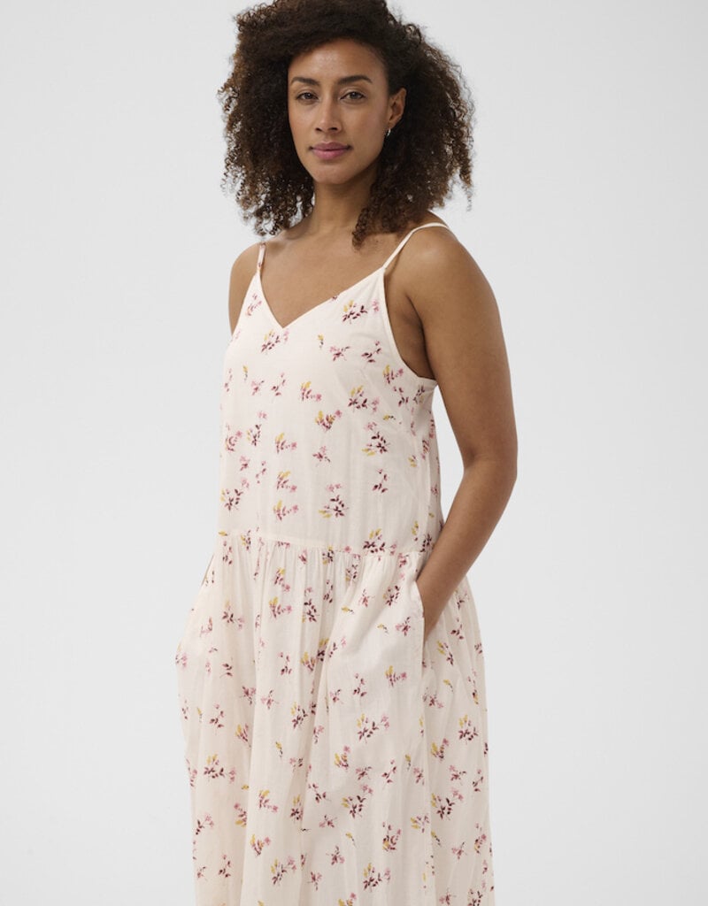 Part Two Brunda 100% Organic Cotton Dress in Peach Blossom Bouquet Print
