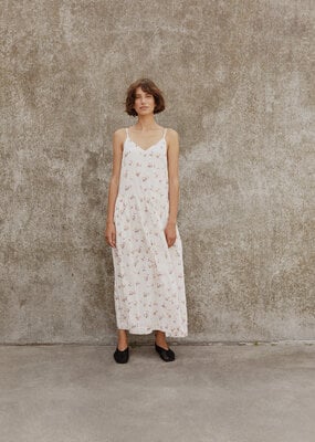 Part Two Brunda Organic Cotton Dress in Peach Blossom Bouquet Print