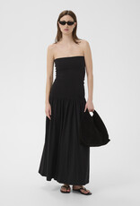 Part Two Balina Strapless Cotton Blend Drop Waist Dress in Black