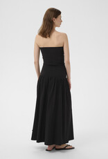 Part Two Balina Strapless Cotton Blend Drop Waist Dress in Black
