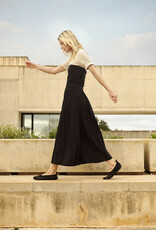 Part Two Balina Strapless Cotton Blend Drop Waist Dress in Black