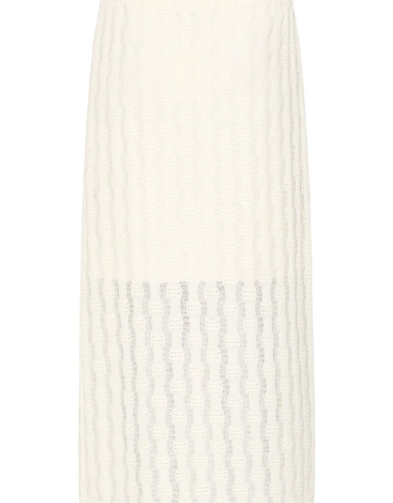 B.Young Sys Knitted Semi-Sheer Midi  Skirt in Birch