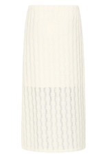 B.Young Sys Knitted Semi-Sheer Midi  Skirt in Birch