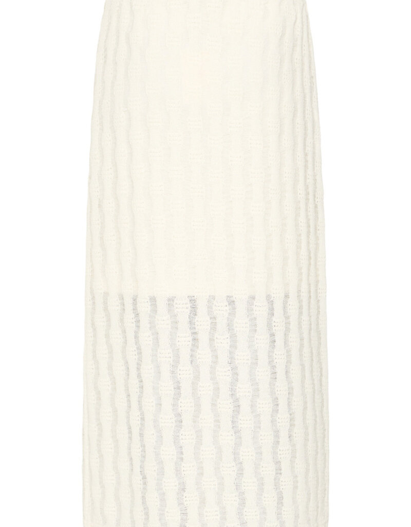 B.Young Sys Knitted Semi-Sheer Midi  Skirt in Birch