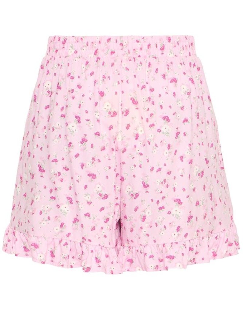 ICHI Vera Printed Shorts in Pink Lady Floral