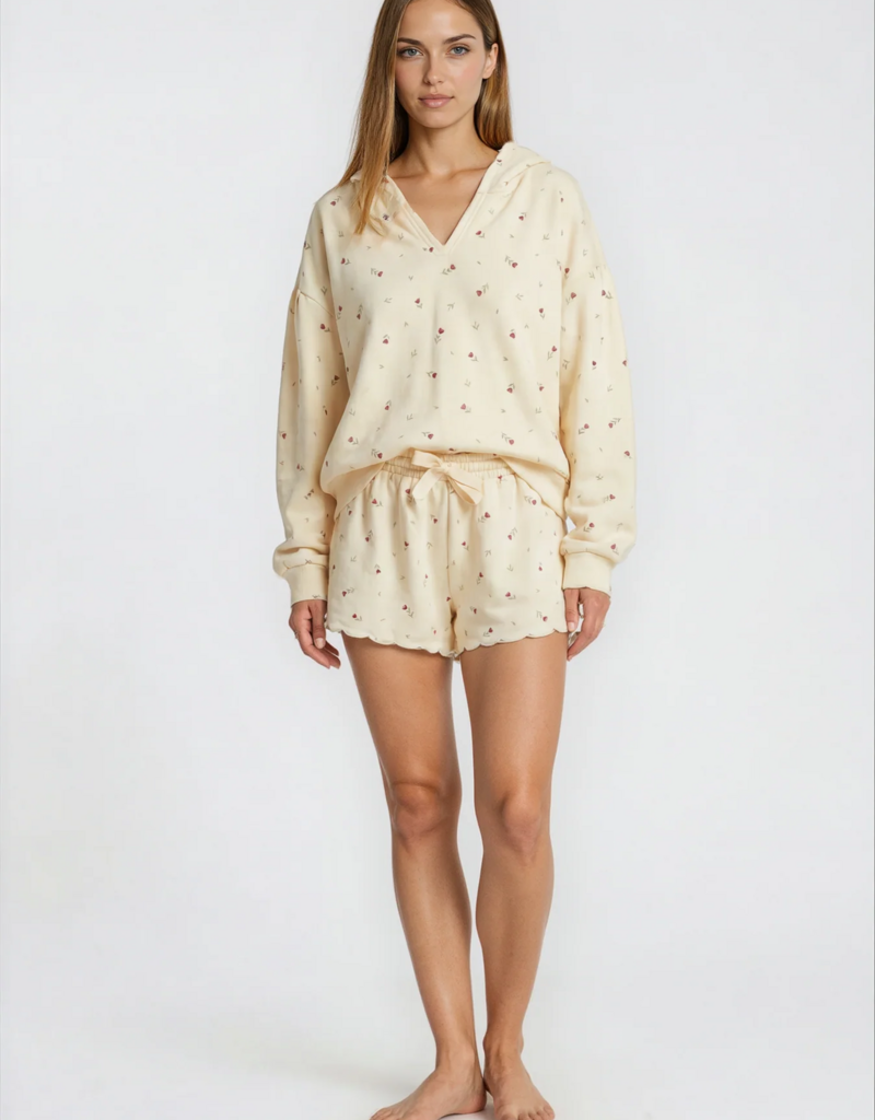 Privilege Noemie Hoodie in Tulip Print