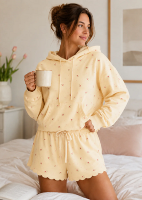 Privilege Noemie Hoodie in Tulip Print