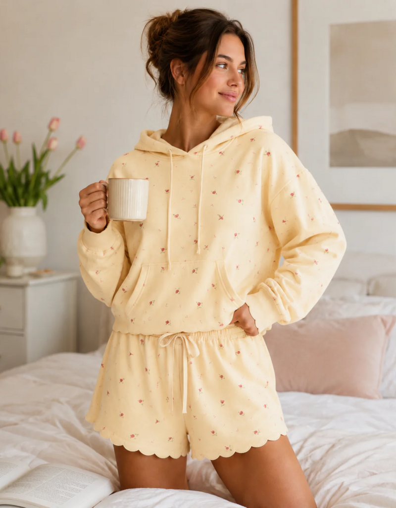 Privilege Noemie Hoodie in Tulip Print