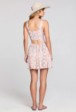 Saltwater Luxe Raelynn Mini Dress in Western Multi Print