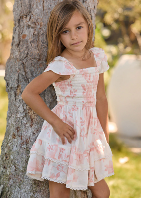 Saltwater Luxe Kids Sophia Mini Dress in Camella Floral