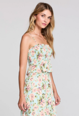 Saltwater Luxe Rileigh Shirred Tank in Capri Blue Floral