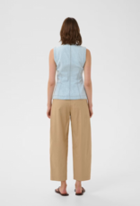 InWear Elly 100% Cotton Denim Waistcoat in Bleached Blue