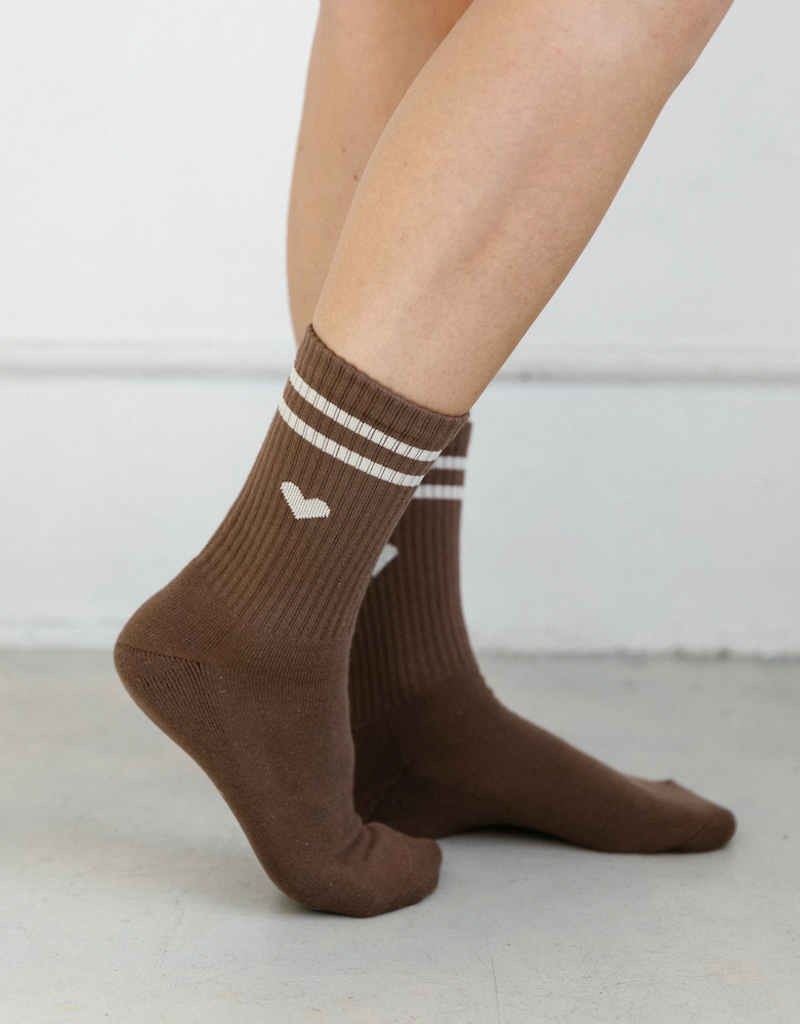 Brunette the Label Brown Sporty Sock