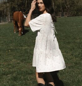 Brunette the Label Tiered Floral Dress with Bows