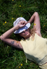 ICHI Luna 100% Cotton Bucket Hat in Birch