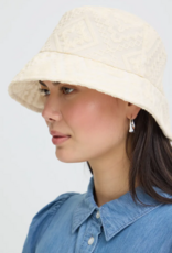 ICHI Luna 100% Cotton Bucket Hat in Birch