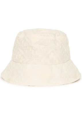ICHI Luna 100% Cotton Bucket Hat in Birch