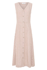 B.Young Falakka Linen Blend Button Dress in Woodsmoke