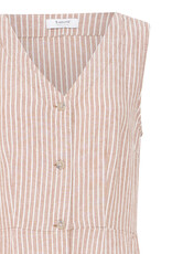 B.Young Falakka Linen Blend Button Dress in Woodsmoke