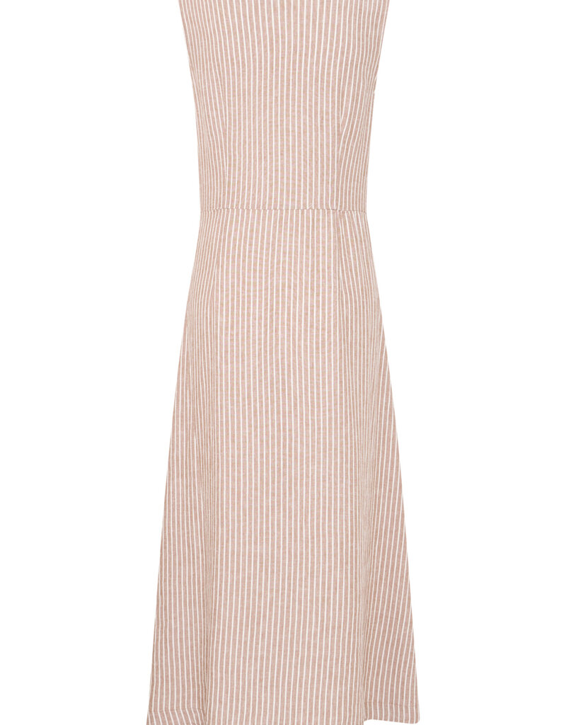 B.Young Falakka Linen Blend Button Dress in Woodsmoke