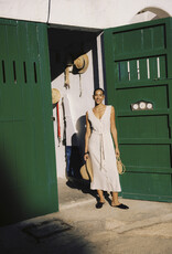 B.Young Falakka Linen Blend Button Dress in Woodsmoke