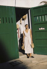 B.Young Falakka Linen Blend Button Dress in Woodsmoke